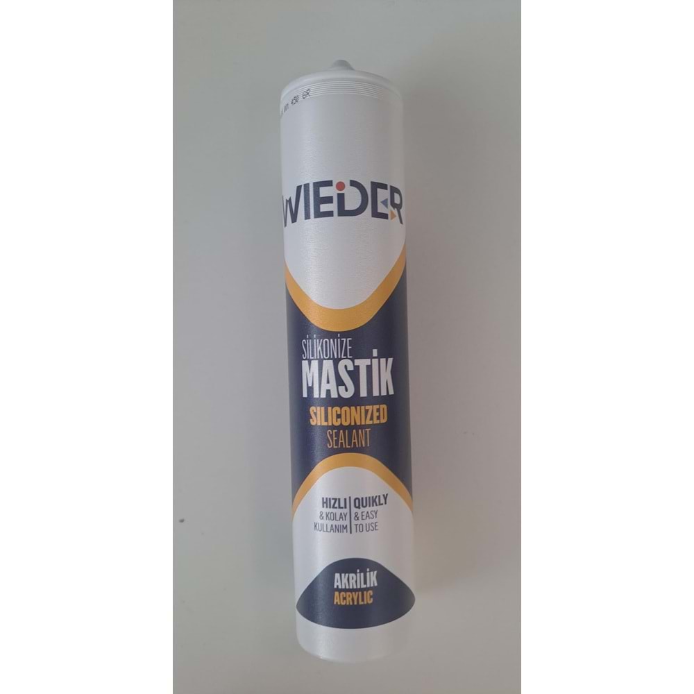 WIEDER SİLİKONİZE MASTİK BEYAZ 450 Gr