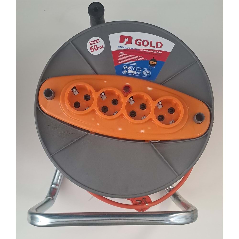 GOLD MAKARALI SEYYAR UZATMA ARA KABLOSU - 3 x 2,5 - 50 mt