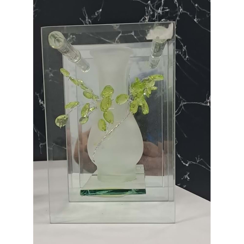 BİBLO AYNALI CAM VAZO NF6-1 ( 7 x 10 x 15 cm )