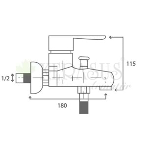 KERASUS SPACE SERİSİ - MİX BANYO BATARYASI - BEYAZ RENK