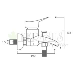KERASUS MOON SERİSİ - MİX BANYO BATARYASI 40Ø