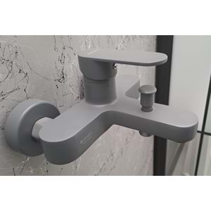 KERASUS ELVİN SERİSİ - MİX BANYO BATARYASI 35Ø ANTRASİT GRİ