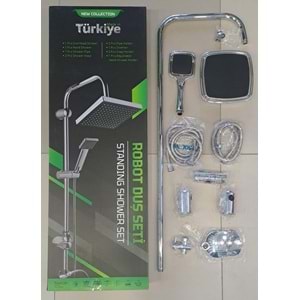 ROBOT DUŞ SETİ - FLAT DUŞ SETİ - MARRAKECH - SİYAH KROM