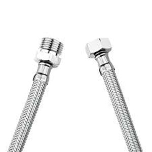 1/2-1/2 NİPELLİ PASLANMAZ ÇELİK ÖRGÜLÜ FLEX 30 cm
