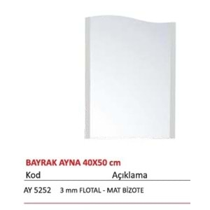 ALZ TEK AYNA 40 x 50 cm BAYRAK ( AY5252 )