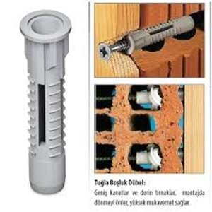 TUĞLA BOŞLUK DÜBELİ 8 MM ( UZUNLUK : 49 mm ) ( DUBEL ) ( 1 ADET FİYATIDIR )