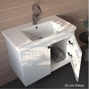 HİLTON BANYO DOLABI - EKO LAKE 80 BEYAZ