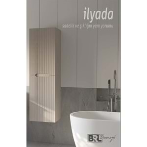HİLTON BANYO DOLABI - İLYADA BOY DOLABI MAT LAKE BEYAZ