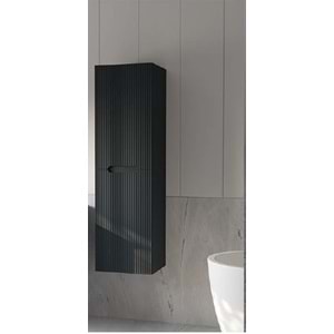 HİLTON BANYO DOLABI - İLYADA BOY DOLABI MAT LAKE ANTRASİT