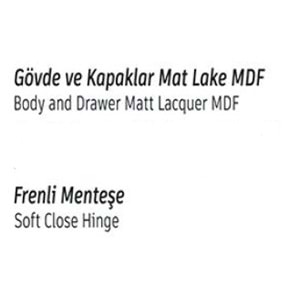 HİLTON BANYO DOLABI - İLYADA BOY DOLABI MAT LAKE ANTRASİT