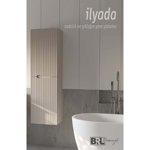 HİLTON BANYO DOLABI - İLYADA BOY DOLABI MAT LAKE KUMBEJİ