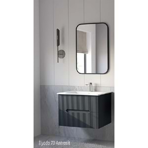 HİLTON BANYO DOLABI - İLYADA 70 MAT LAKE ANTRASİT