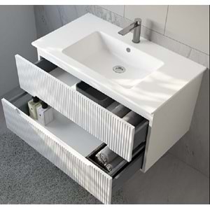 HİLTON BANYO DOLABI - İLYADA 90 MAT LAKE ANTRASİT