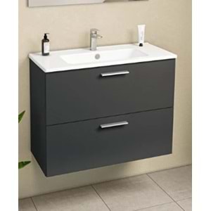 HİLTON BANYO DOLABI - MIA 80 ANTRASİT GRİ