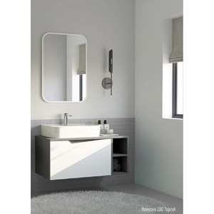 HİLTON BANYO DOLABI - NEWYORK 100 MAT LAKE TOPRAK