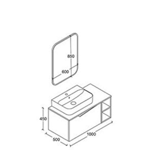 HİLTON BANYO DOLABI - NEWYORK 100 MAT LAKE TOPRAK