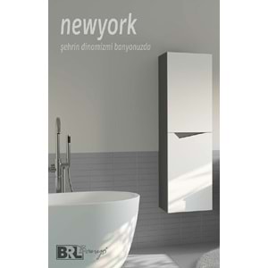 HİLTON BANYO DOLABI - NEWYORK BOY DOLABI MAT LAKE TOPRAK