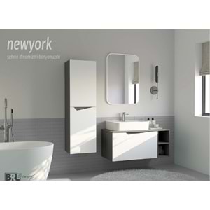 HİLTON BANYO DOLABI - NEWYORK BOY DOLABI MAT LAKE TOPRAK