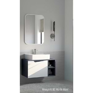 HİLTON BANYO DOLABI - NEWYORK 80 MAT LAKE MARİN MAVİ