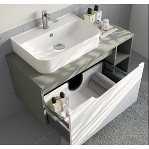 HİLTON BANYO DOLABI - NEWYORK 80 MAT LAKE TOPRAK