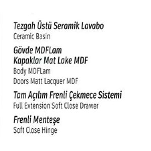 HİLTON BANYO DOLABI - NEWYORK 80 MAT LAKE TOPRAK