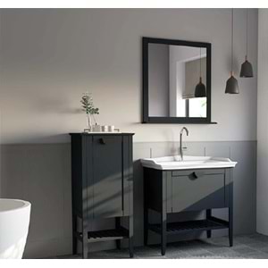 HİLTON BANYO DOLABI - ODESSA 100 MAT LAKE ANTRASİT