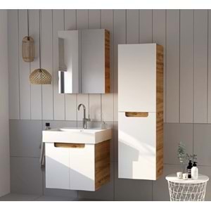 HİLTON BANYO DOLABI - SHARP 80 ROYAL MEŞE / BEYAZ