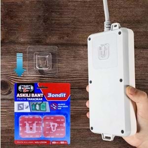 BONDİT ASKILI BANT PRATİK TAK ÇIKAR 2 Lİ ( 60 mm X 60 mm )