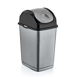 DÜNYA İTMELİ ÇÖP KOVASI SLIM 5 lt (09401) ( 185mm x 150mm x 285mm )