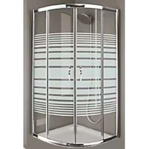 DUŞAKABİN 6mm CAM OVAL 110X110 cm H:190cm - DESENLİ