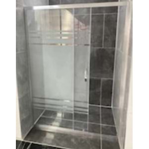 DUŞAKABİN 6mm CAM 1 SABİT 1 ÇALIŞIR 151-160 cm H:190cm - DESENLİ