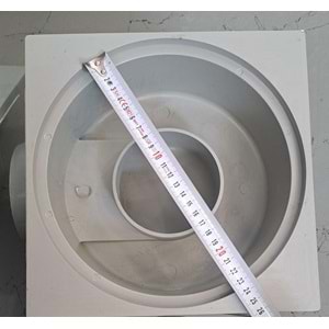 ÇAMUR KOVALI YER SÜZGECİ 25 x 25 cm - Ø 100 LÜK YANDAN ÇIKIŞ YER SİFONU