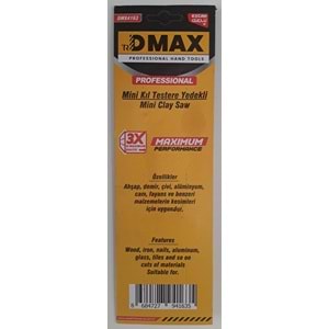 DMAX MİNİ KIL TESTERE YEDEKLİ DMX4163 ( 23,5 cm )