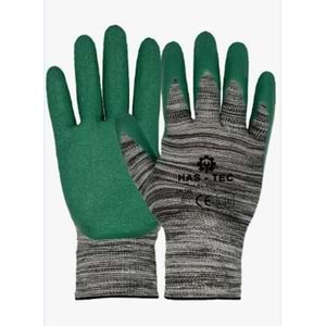 İŞ ELDİVENİ - HAS-TEC EL-050 LATEX KAPLAMA KAYDIRMAZ CAMCI ELDİVENİ 10 NO