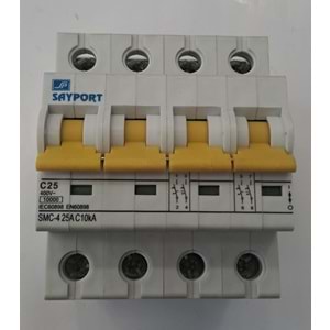 SAYPORT SMC-4X25A 10kA C25 GRUP SİGORTA
