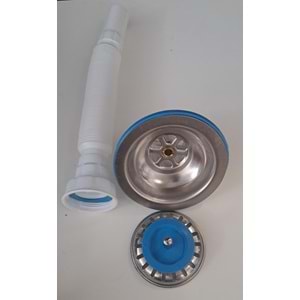 FATEX LÜX ÇÖP MAK KÖRÜKLÜ SİFON 110 / Ø 32 LİK ÇIKIŞLI - METAL BİLYALI ( F-104-15 )