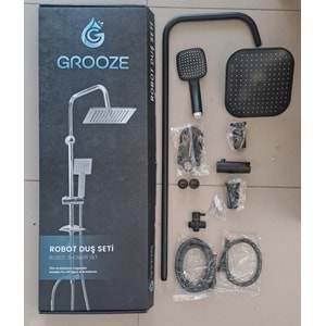 GROOZE ROBOT DUŞ SETİ - FLAT DUŞ SETİ - SİYAH - KOMPLE SİYAH