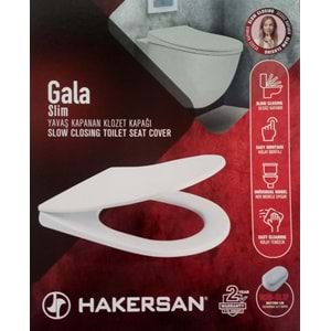 HAKERSAN GALA YAVAŞ KAPANAN KLOZET KAPAĞI