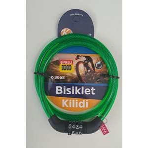KSMART BİSİKLET KİLİDİ ŞİFRELİ K-3668
