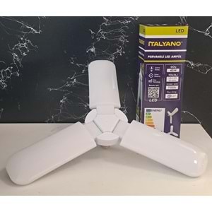 İTALYANO PERVANE 3 KANAT KATLANIR LED AMPUL 45 W 7000K BEYAZ IŞIK E27 DUY