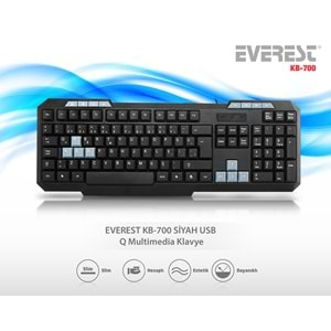 EVEREST KB-700 USB MULTİMEDYA KLAVYE