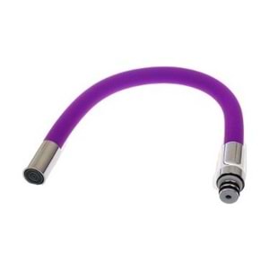 RENKLİ KUBAR BORU - DÜZ - MOR