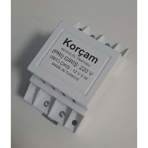 KORÇAM ZİL TRAFOSU & GÜÇ TRANSFORMATÖRÜ RAYLI SİSTEM 12 VOLT 5W