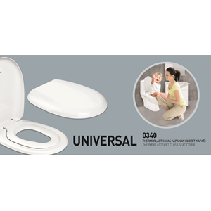 NKP ÜNİVERSAL YAVAŞ KAPANAN KLOZET KAPAĞI - ÇOCUK ADAPTÖRLÜ ( THERMOPLAST )