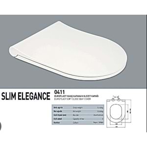 NKP SLİM ELEGANCE KLOZET KAPAĞI - YAVAŞ KAPANAN DUROPLAST 0411
