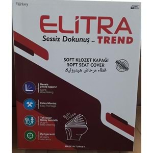 ELİTRA TREND YAVAŞ KAPANAN KLOZET KAPAĞI ALTTAN SIKMA ( THERMOPLAST )