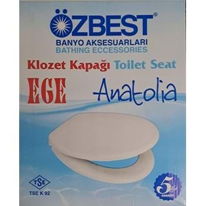 ÖZBEST EGE ANATOLİA (AKDENİZ) NORMAL KAPANAN KLOZET KAPAĞI