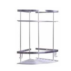 MAXIFLOW KÖŞE RAFI (SÜNGERLİK ) LAMALI - 304 KROM - İKİ KATLI 19x19cm ( 34620 )