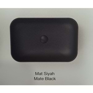 LOFT ÇANAK LAVABO 40X60cm TURAVİT - MAT SİYAH