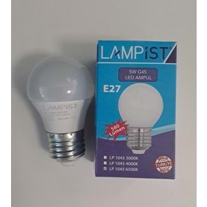 LAMPİST E27 DUY TOP LED AMPUL 5W 580 LM BEYAZ IŞIK 6500K G45